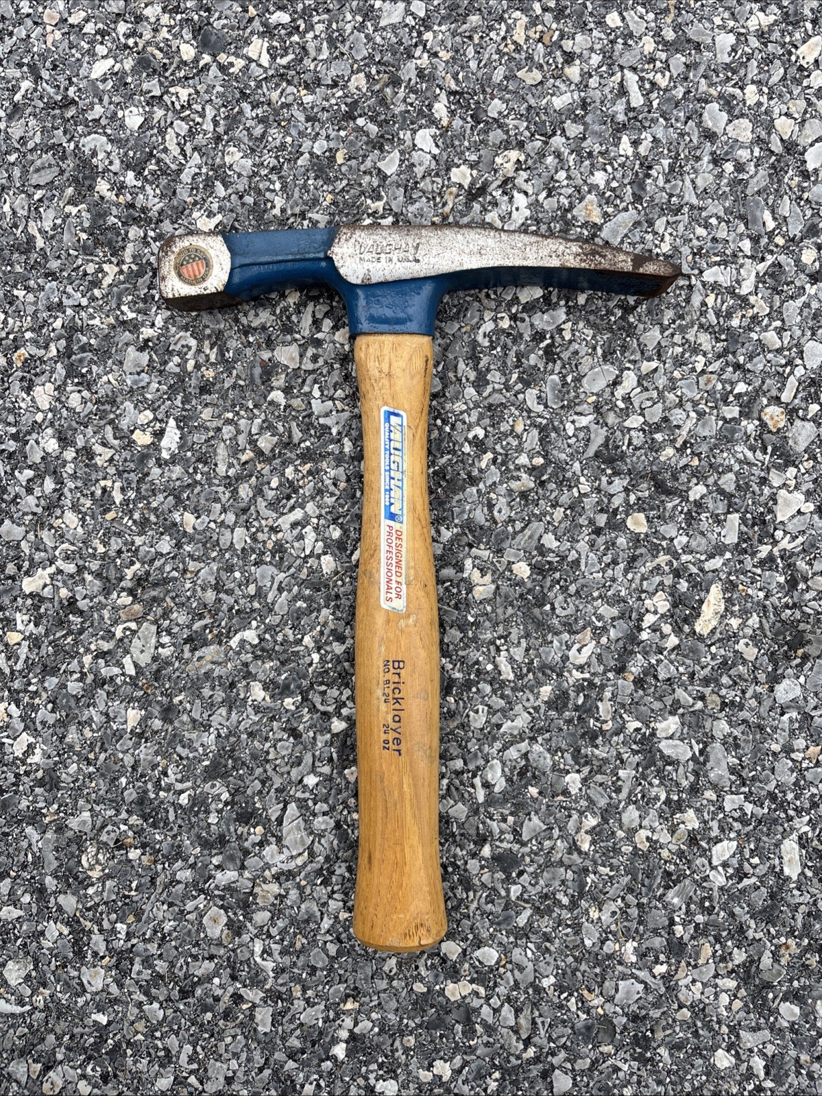 Vaughn Brick layers hammer masonry 24oz Made In USA Hardwood Handle
