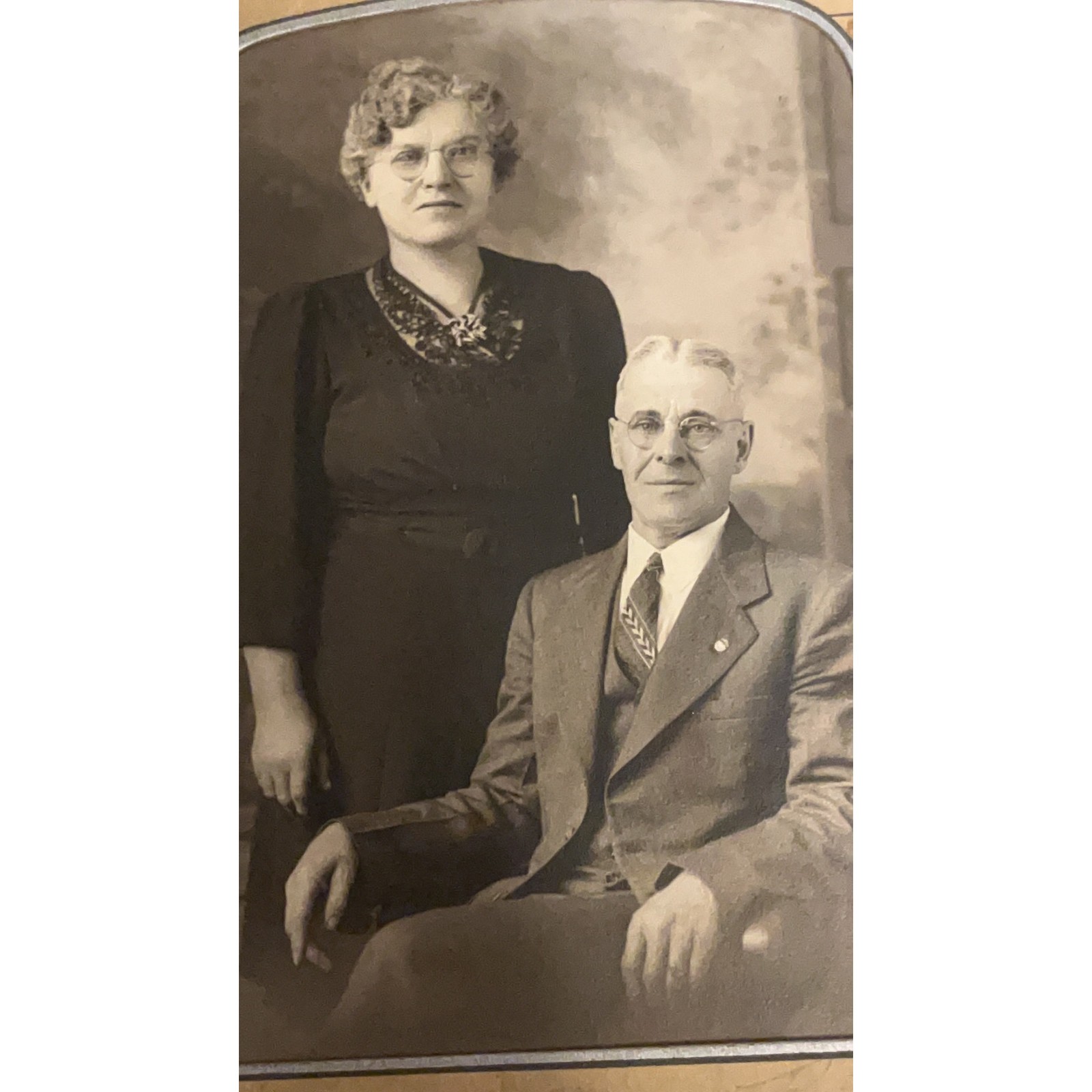Vintage Photo Portrait Of an Elderly Couple