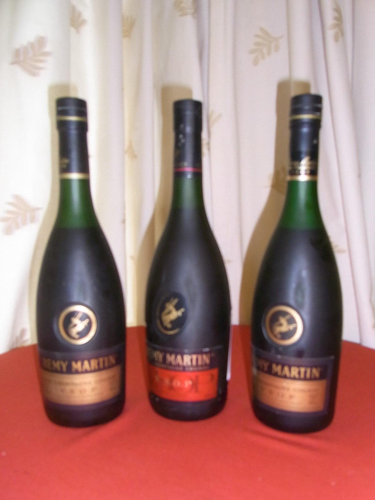 Rémy Martin Cognac VSOP 3 Bottles 1x Red Label 2x Yelllow Label - Vintage 2001ff