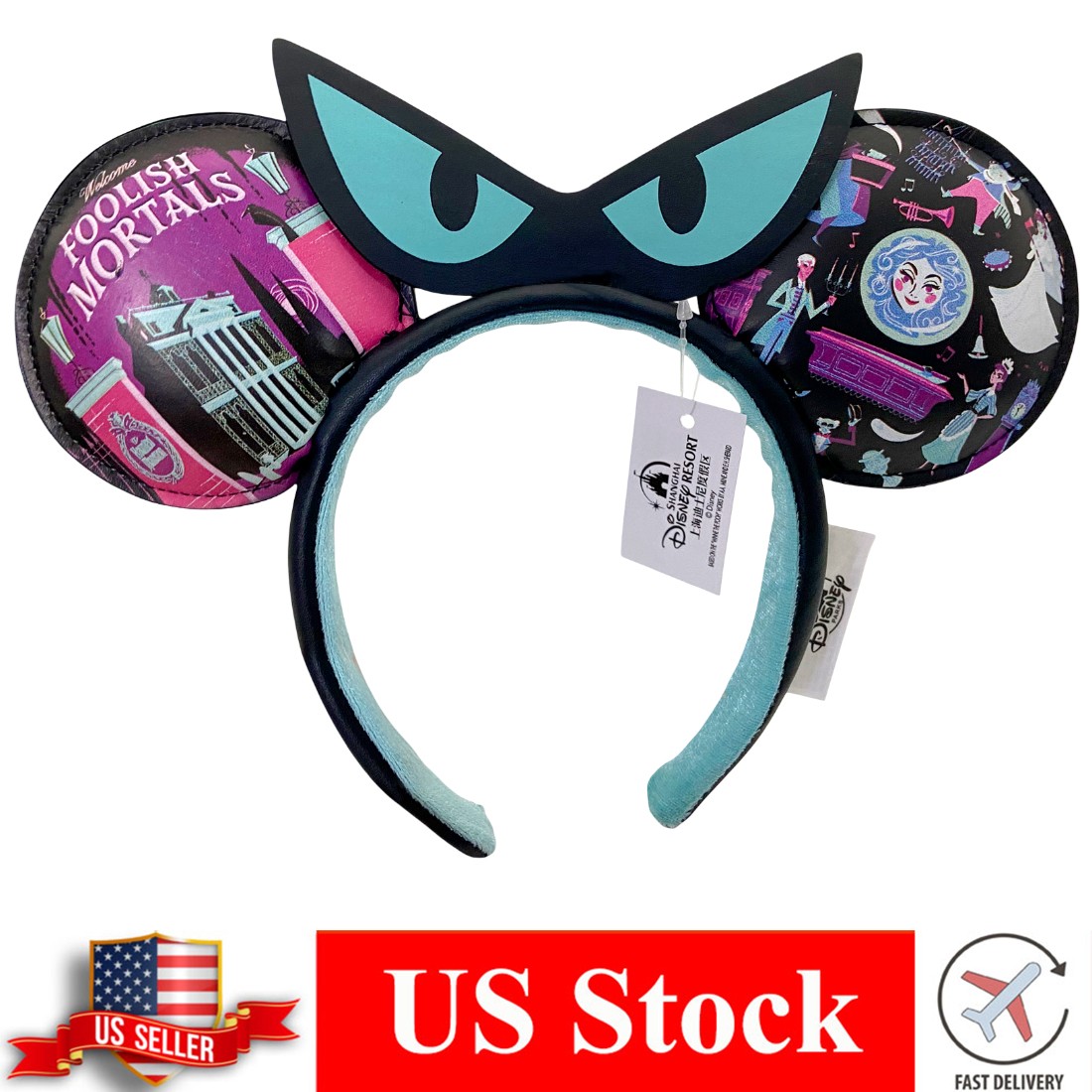 Disney-Park\'s Minnie Ears Haunted Mansion Foolish Mortals Eyes Leota Headband