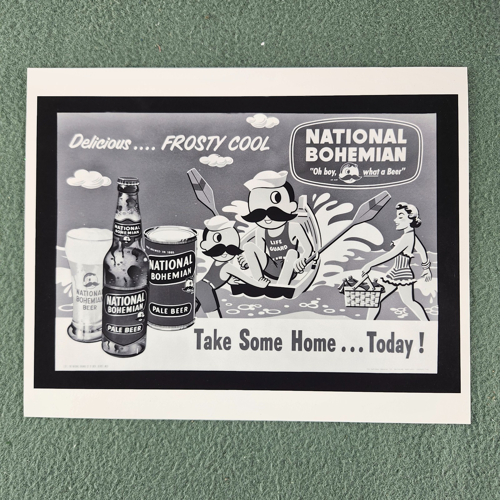 National Bohemian Beer Advertisement Natty Boh Baltimore Sign Frosty Cool