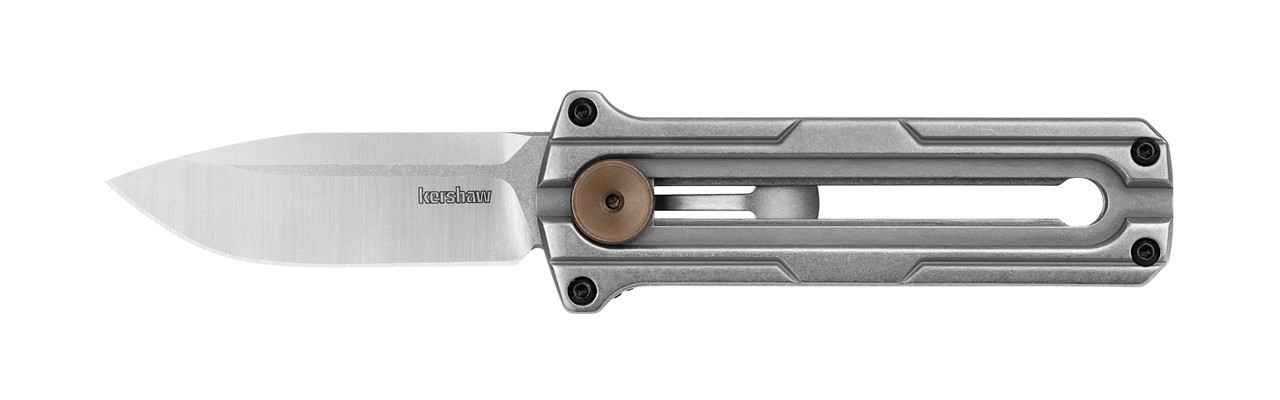 Kershaw Cybernet Folding Knife 2.4 in Gray Stainless Steel D2 Spear Point