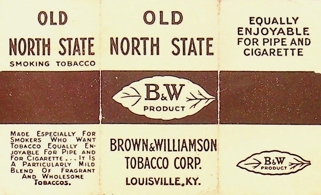 Old North State Louisville KY empty soft tobacco label wrapper - ZZ-70