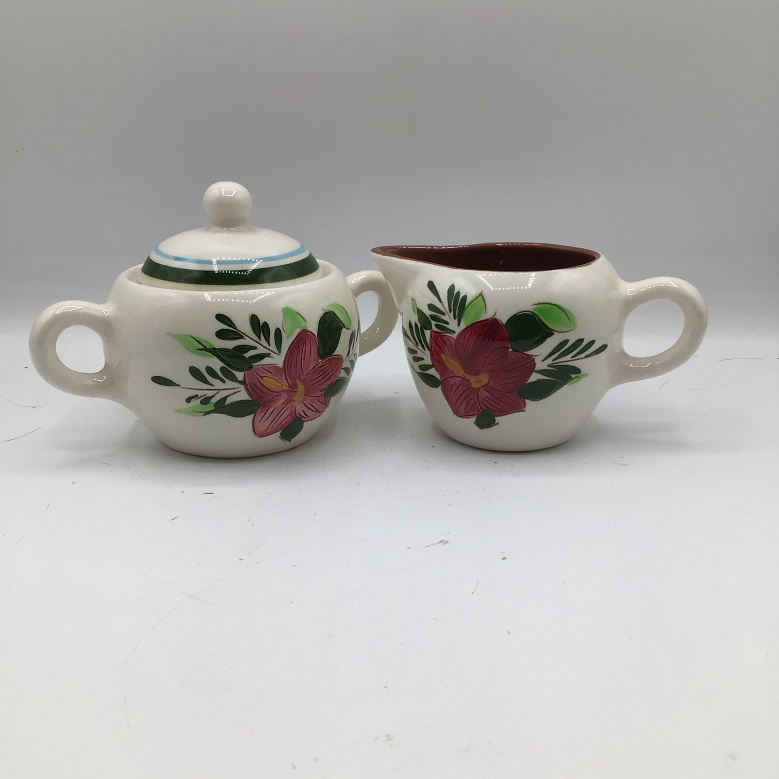 Stangl Pottery Cream And Sugar Set Country Garden