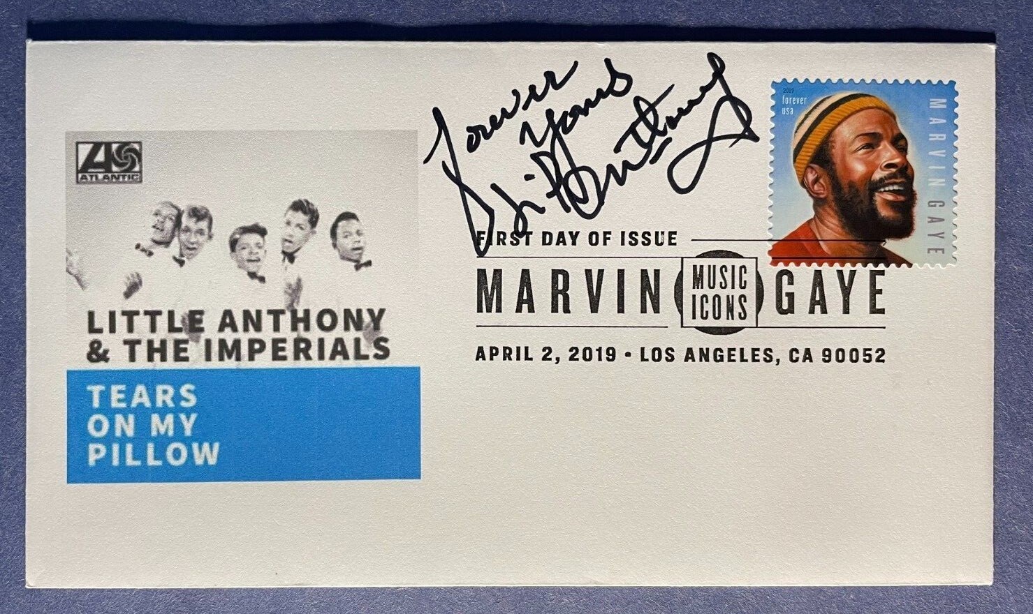 SIGNED LITTLE ANTHONY FDC AUTOGRAPHED FIRST DAY COVER - TEARS ON MY PILLOW