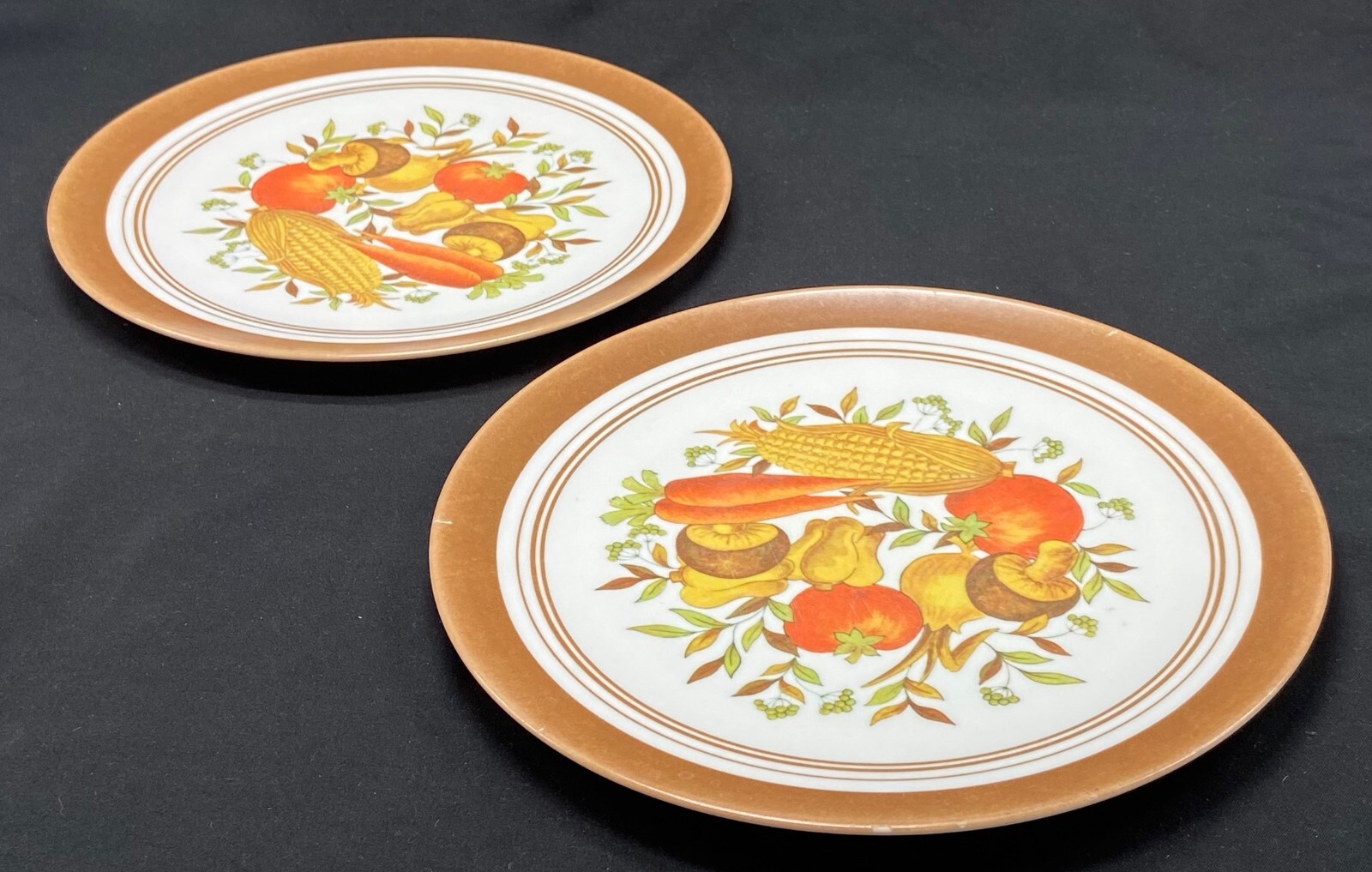 Set of 2 melamine plastic plates - 9.25\