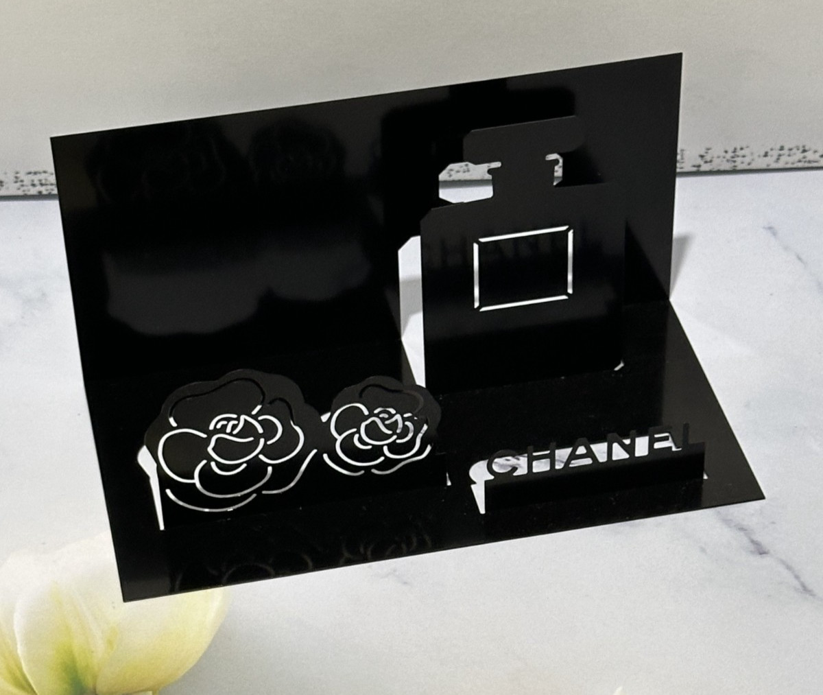 Chanel Camelia Store Display Black CHANEL N°5 Perfume Limited