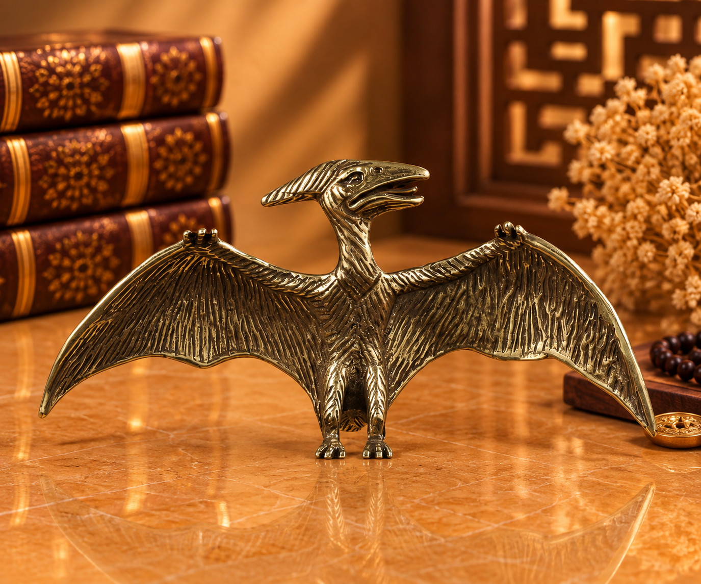 Vintage Brass Pterosaur Pterodactyl Prehistoric Dinosaur Gift Dino Figurine Deco Vintage Brass Pterosaur Pterodactyl Prehistoric Dinosaur Gift Dino Figurine Deco