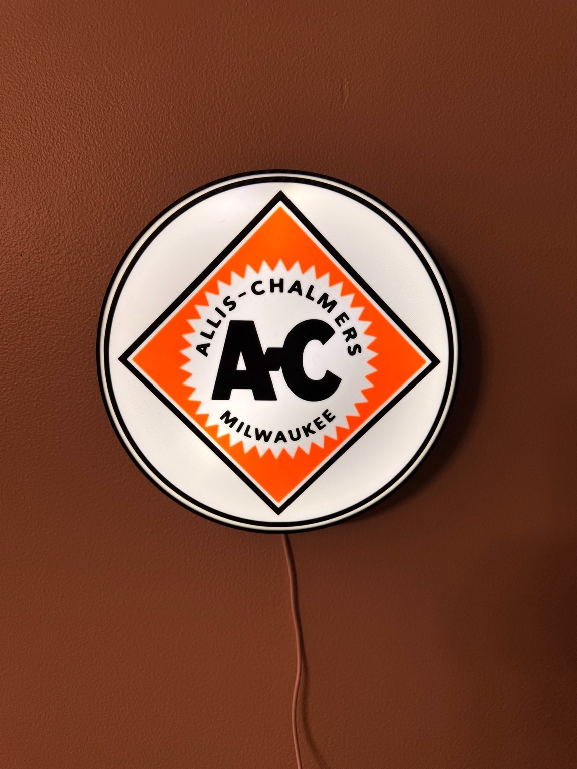 Allis-Chalmers Inspired LED Wall Sign | Vintage Farm & Tractor Garage Decor | Wi Allis-Chalmers Inspired LED Wall Sign | Vintage Farm & Tractor Garage Decor | Wi
