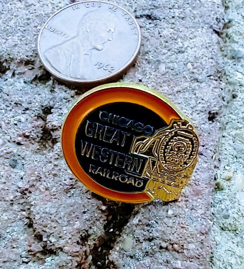 Chicago Great Western Railway Hat Pin Tie Tack Lapel CGW Railroad Train Chicago Great Western Railway Hat Pin Tie Tack Lapel CGW Railroad Train