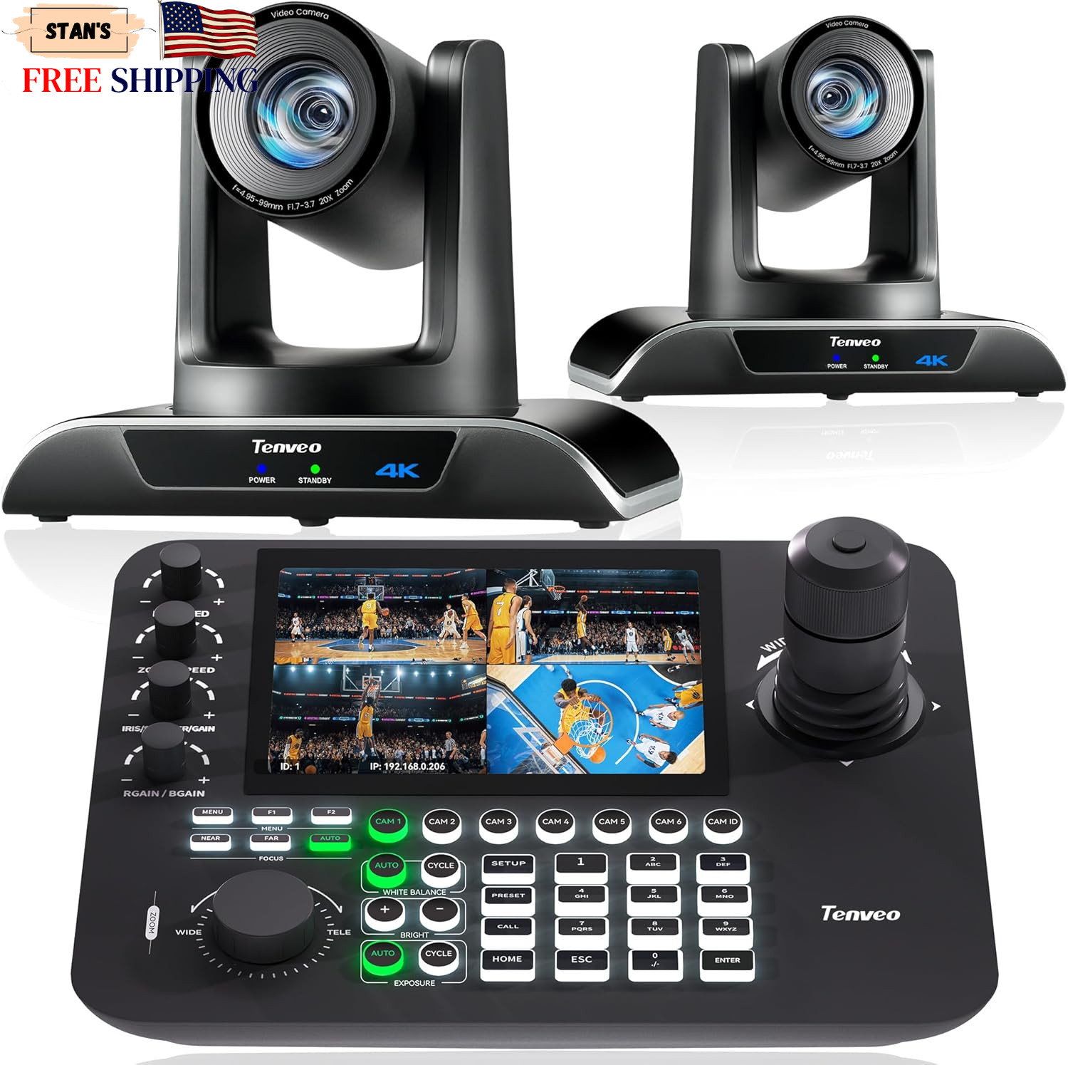 4K NDI PTZ Camera AI Humanoid & Face Auto-Tracking HDMI/USB3.0/LAN(PoE) 20X Opti 4K NDI PTZ Camera AI Humanoid & Face Auto-Tracking HDMI/USB3.0/LAN(PoE) 20X Opti