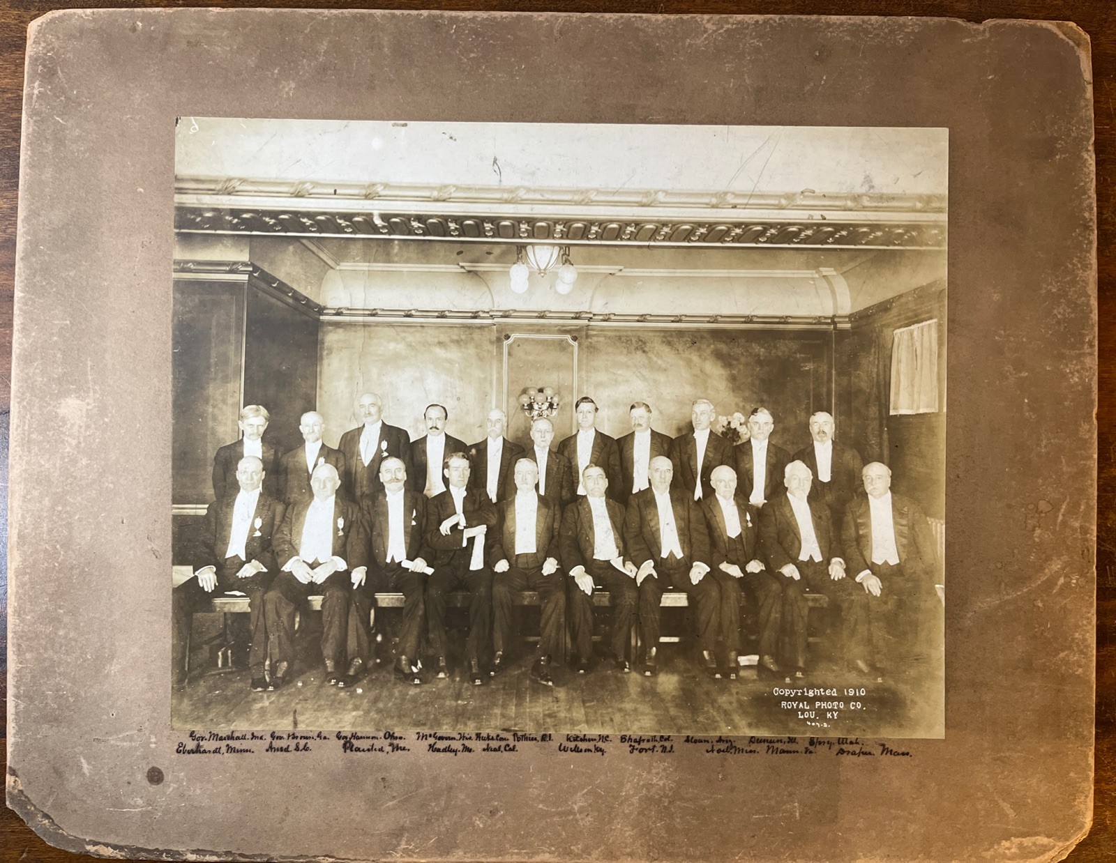 Antique 1910 Photograph 21 US United States Governors Large Sepia Group Photo