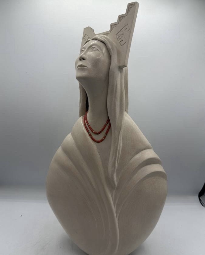 Signed Vintage Native American Women By Isleta Artist Caroline L Carpio