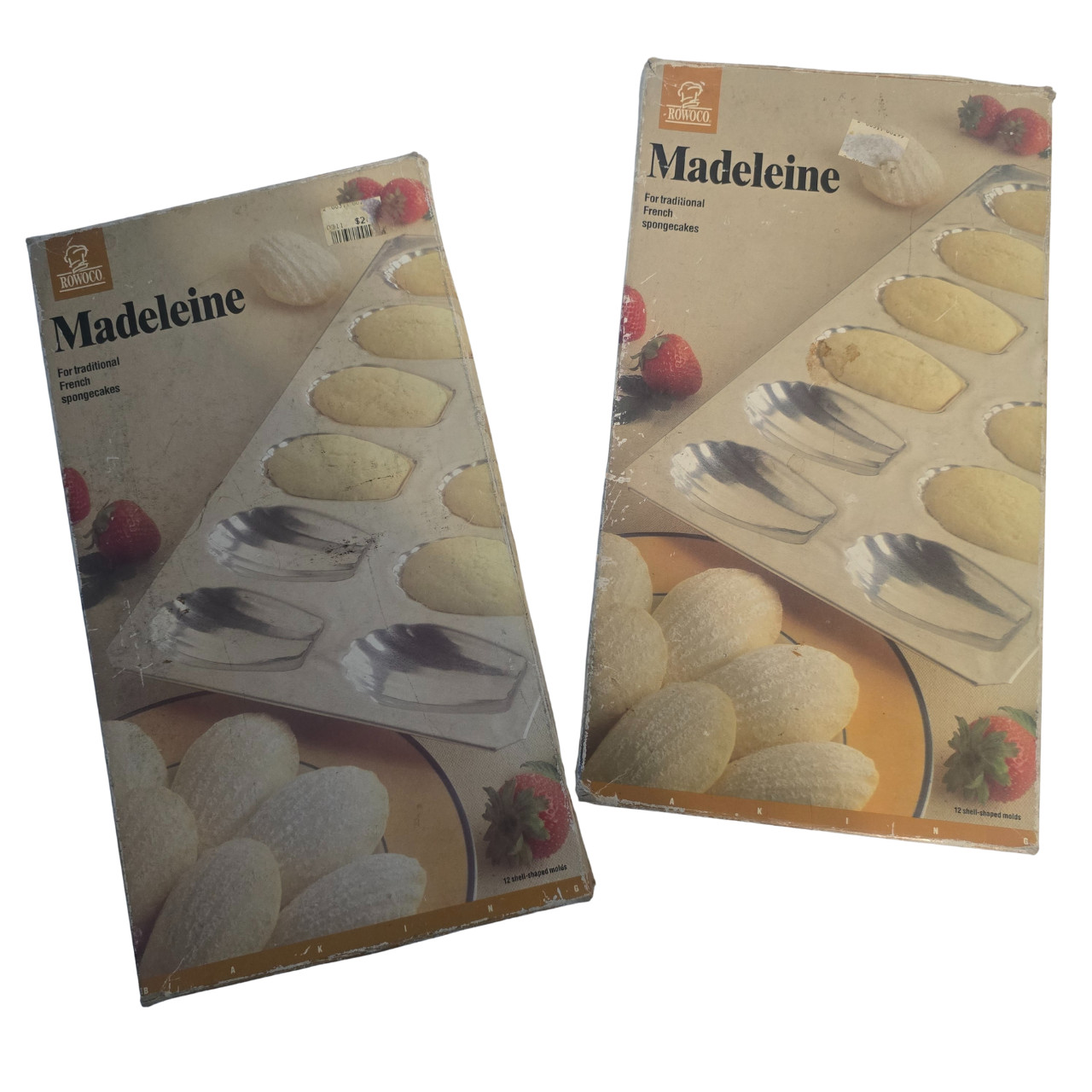 Vintage Rowoco Madeleine Pans Set of 2 1993 Wilton French Sponge Cake Molds