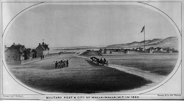 Photo:Walla Walla Washington 1862 Military Post and City Panorama
