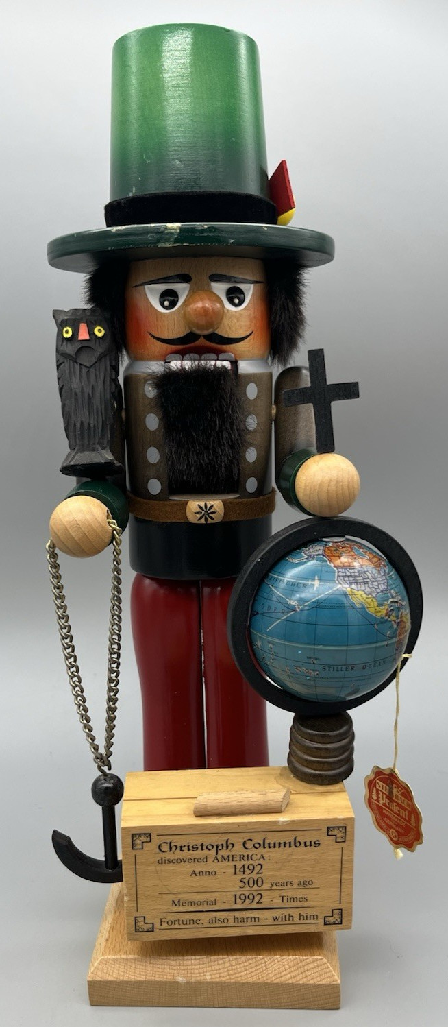 Vintage Steinbach Christopher Columbus Nutcracker Germany S697 1492 Globe 16” Vintage Steinbach Christopher Columbus Nutcracker Germany S697 1492 Globe 16”