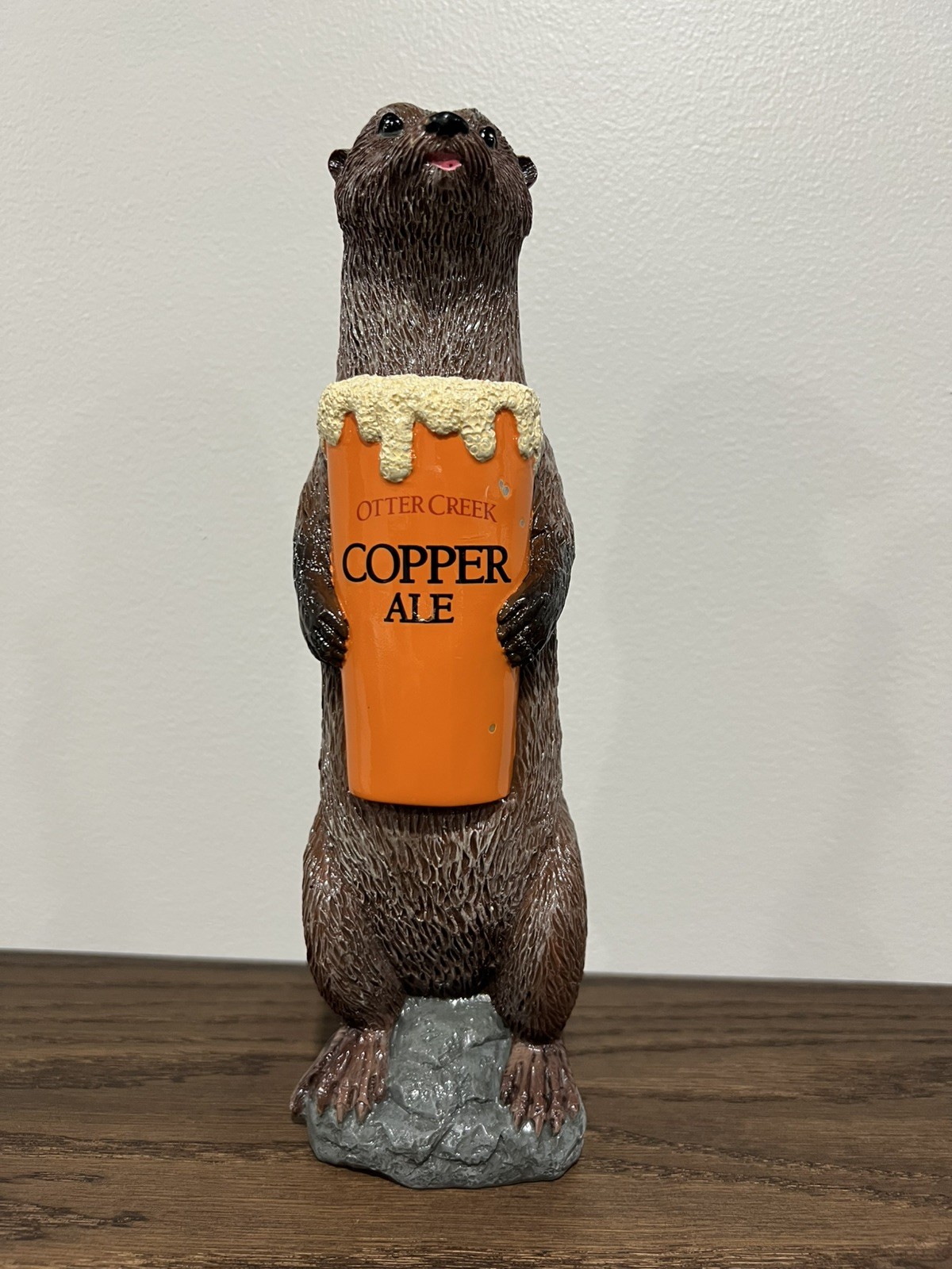 Otter Creek Brewing Co Copper Ale Beer Otter Seal Animal Figural Beer Tap Handle