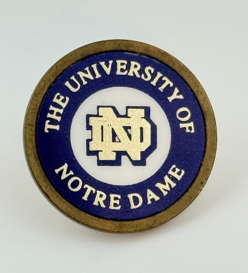 Vintage University Of Notre Dame ND Logo Golf Ball Marker Blue Gold Tone