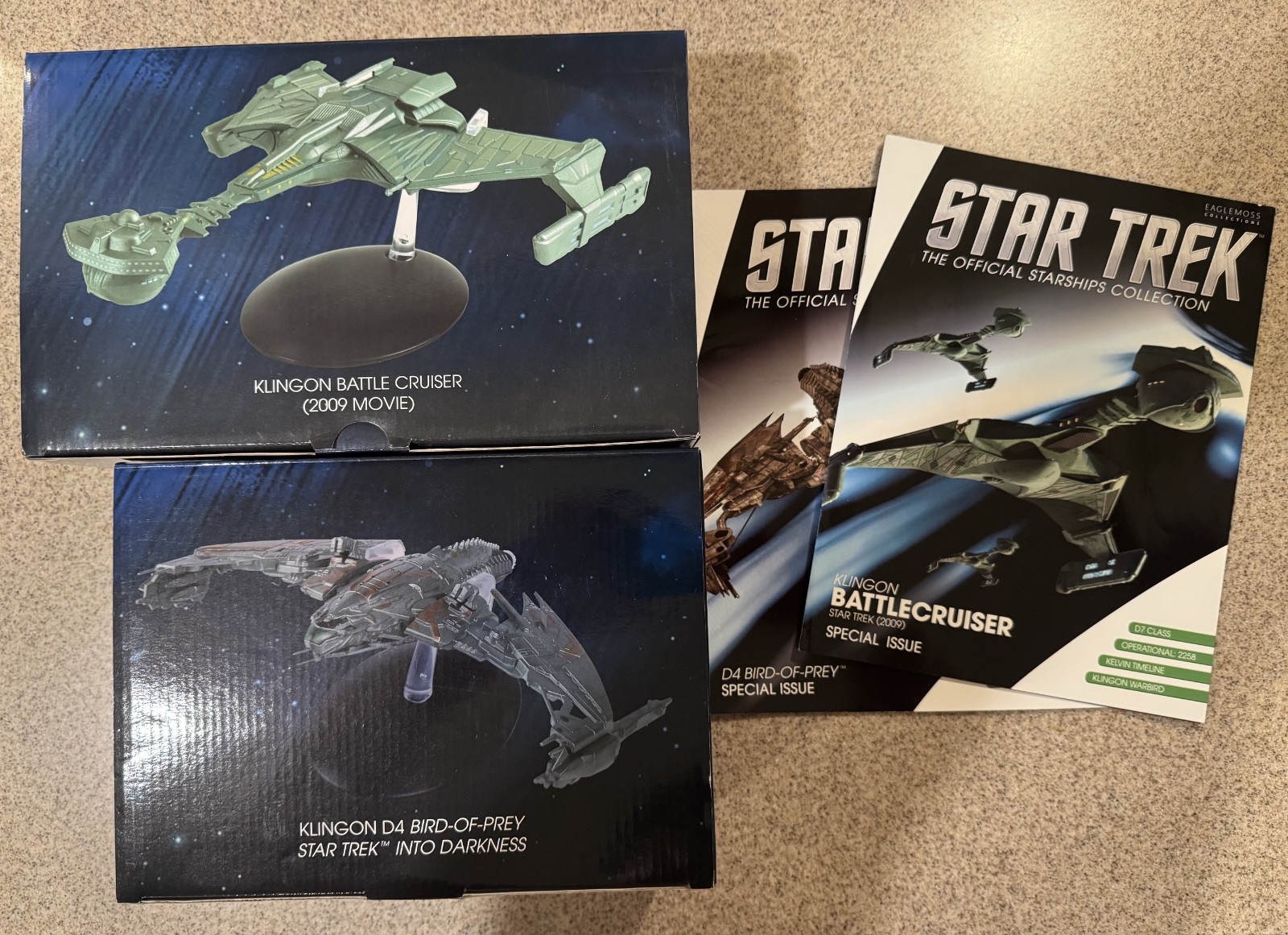 Eaglemoss Star Trek Specials SP4/SP13 Klingon D4 Bird-of-Prey/2009 Battlecruiser