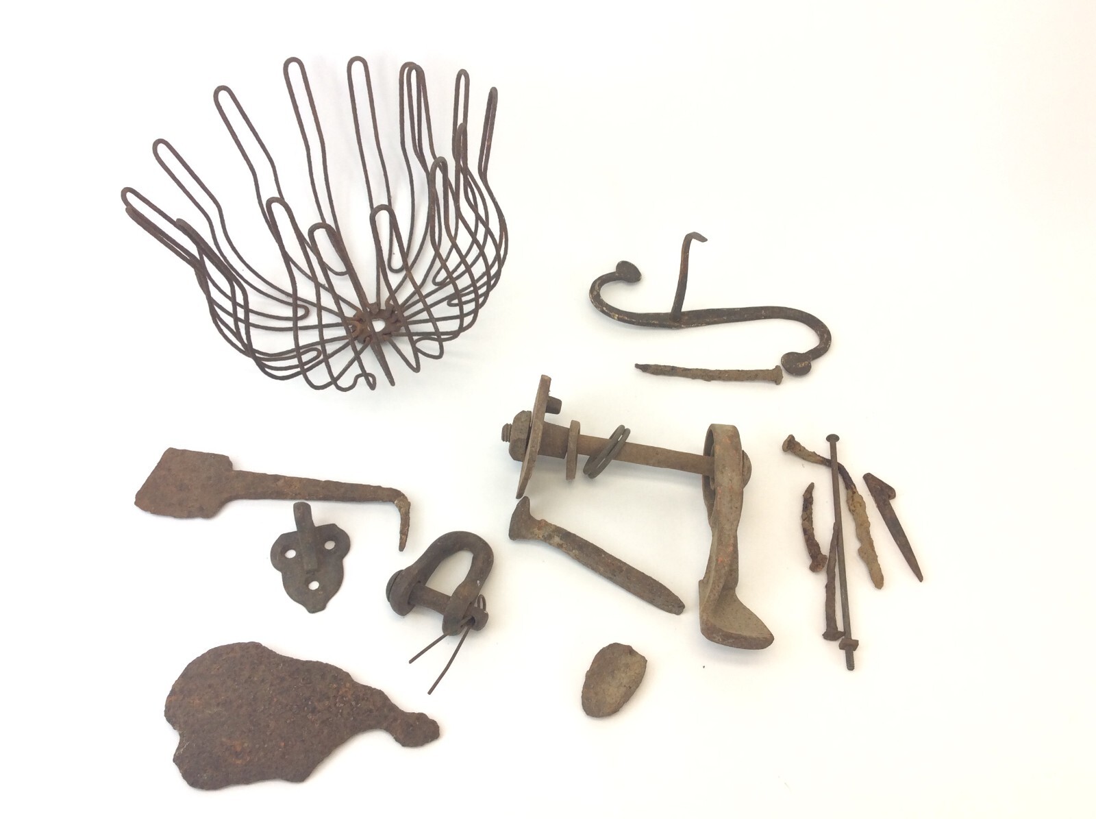 Mixed Lot Vintage Used Metal Hardware Blade Tools Objects