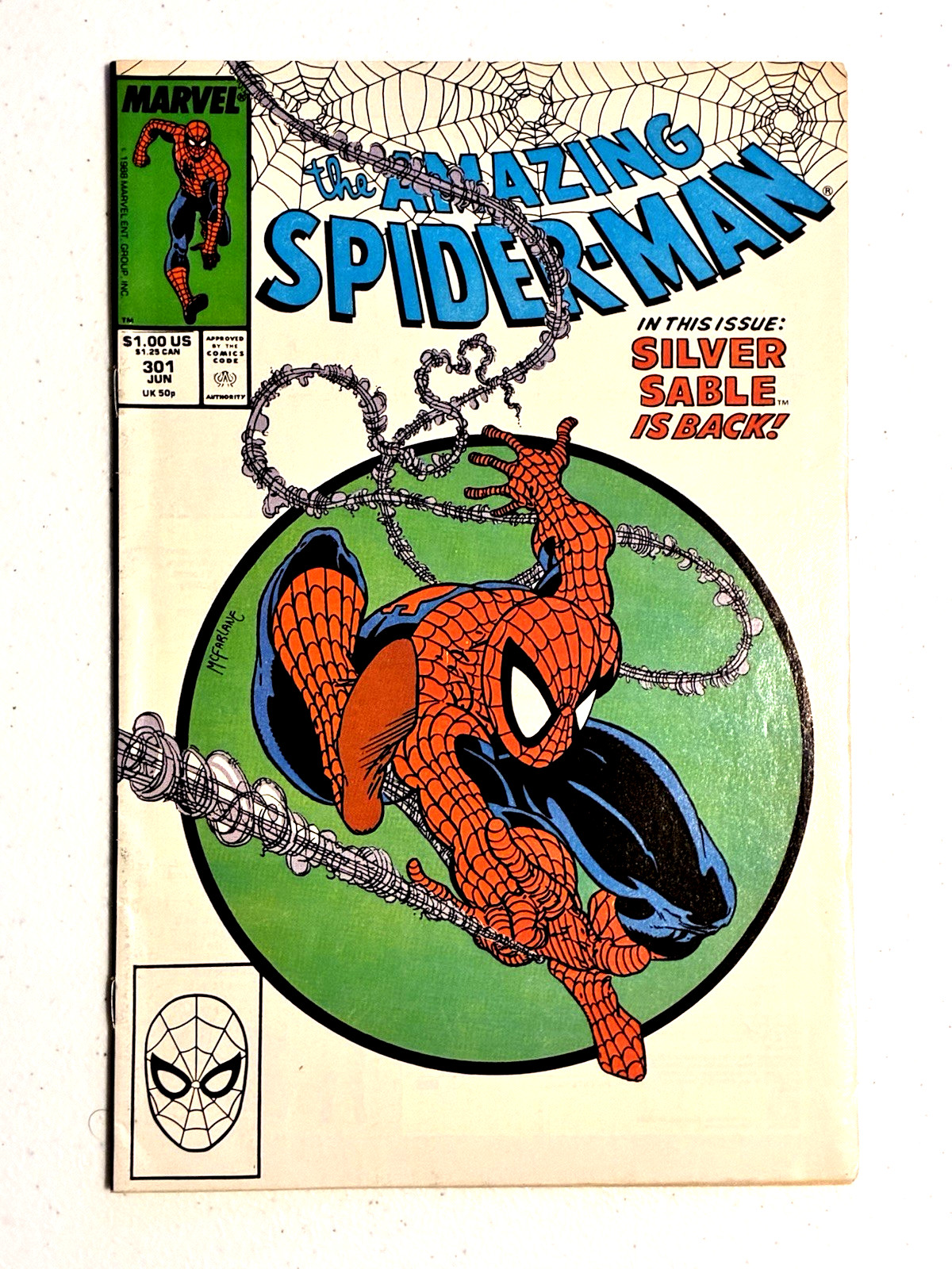 The Amazing Spider-Man #301 (Marvel-1988)-Todd McFarlane Art-Silver Sable