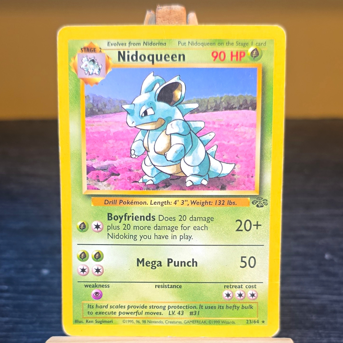 Pokémon TCG Nidoqueen Jungle 23/64 Unlimited Regular Rare English 1999