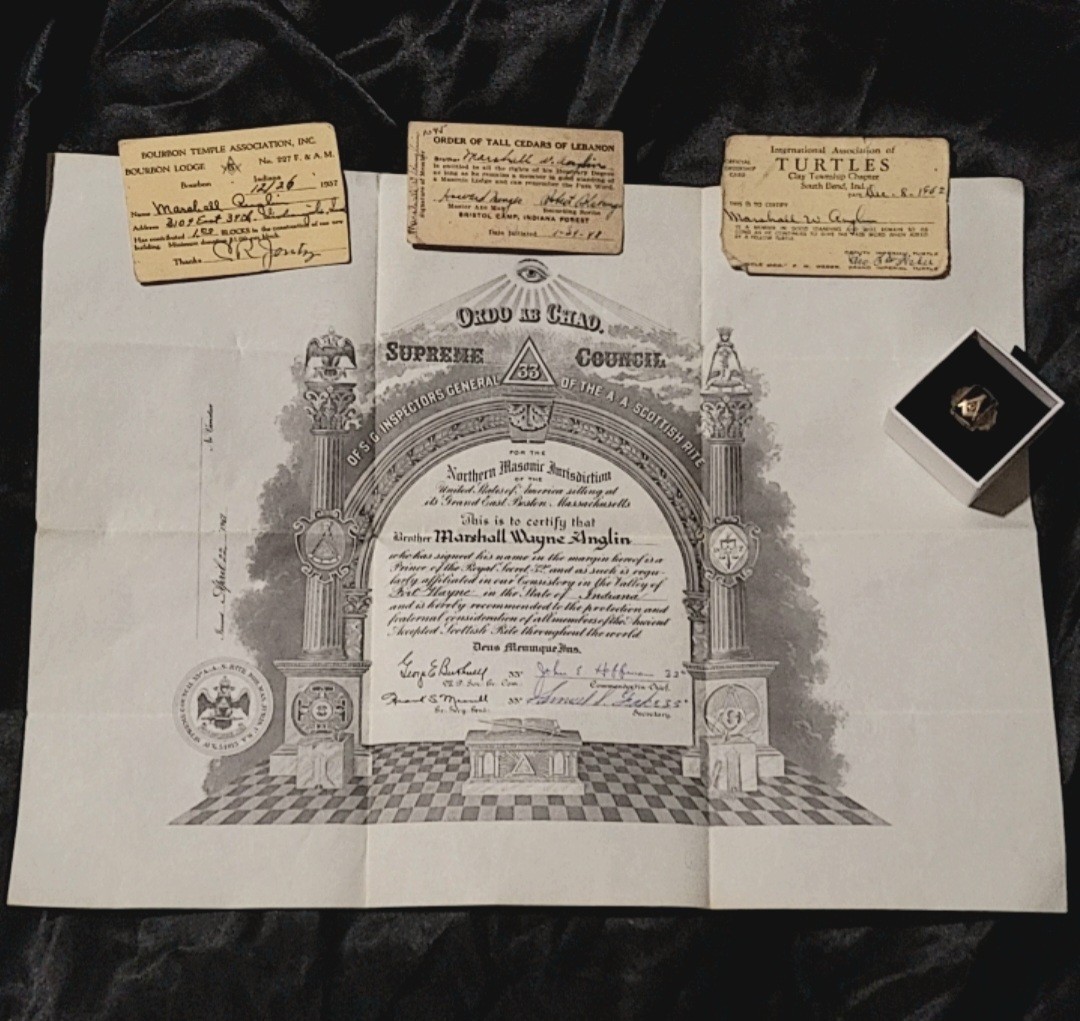 Vintage Fraternal & Masonic Single-Estate Collection – Marshall W. Anglin India