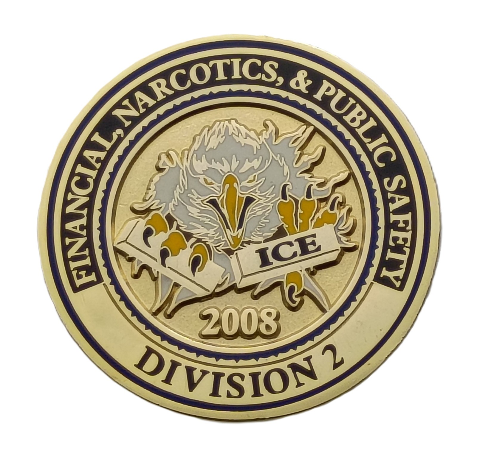 ICE Financial Narcotics & Public Safety Division 2 Challenge Coin