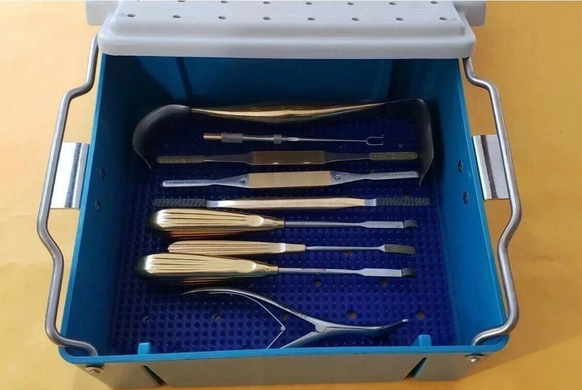 SCANLAN Surgical Rhinoplasty Instruments Set of 9pc with Out Sterilization Tray
