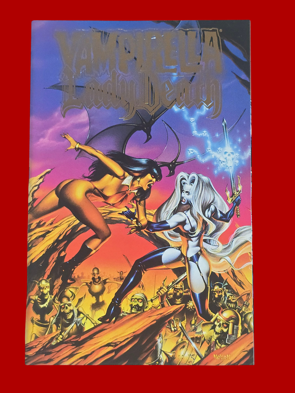 Vampirella Lady Death #1 1999 Gold Foil Limited Edition Nelson Cover