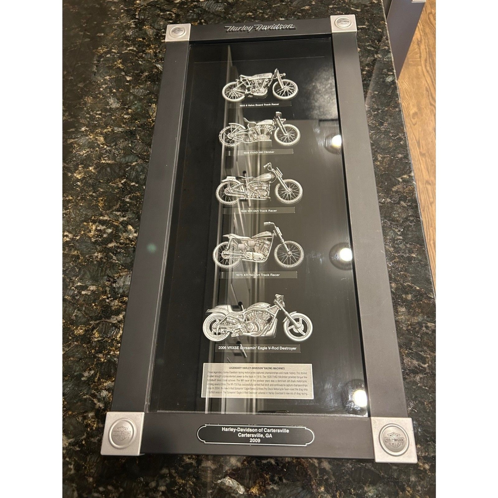 Harley-Davidson Legendary Racing Machines 3D Motorcycle Wall Display