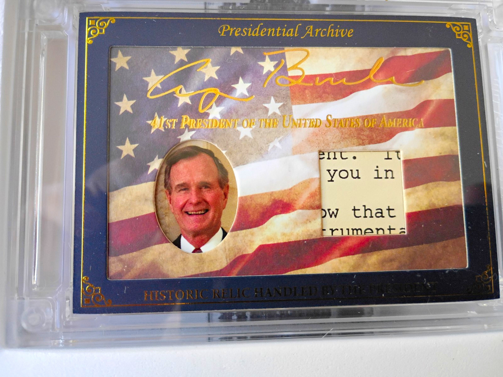 George H. W. Bush A Word From POTUS Rare Limited Relic Card 2025 1989-1993 George H. W. Bush A Word From POTUS Rare Limited Relic Card 2025 1989-1993