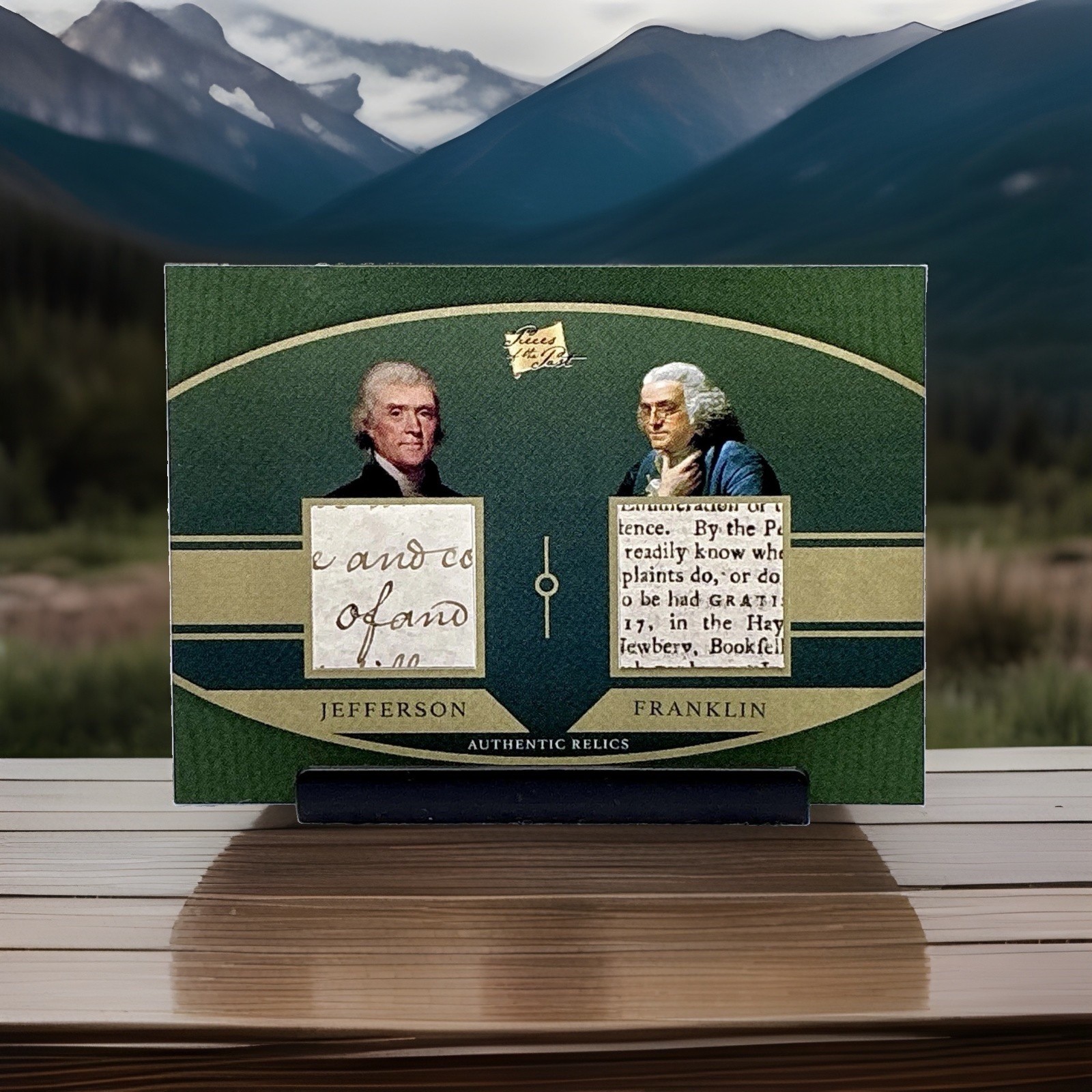 2024 Pieces Of The Past Jefferson / Franklin Handwritten Dual Document Relics