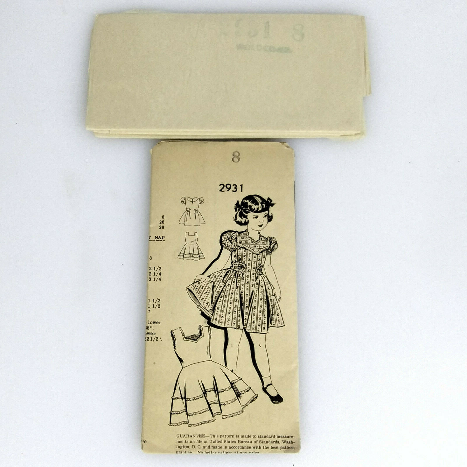 Girls Dress Sewing Pattern 2931 Sz 8 Vtg 40s 50s Mail Order Rockabilly Ephemera Girls Dress Sewing Pattern 2931 Sz 8 Vtg 40s 50s Mail Order Rockabilly Ephemera