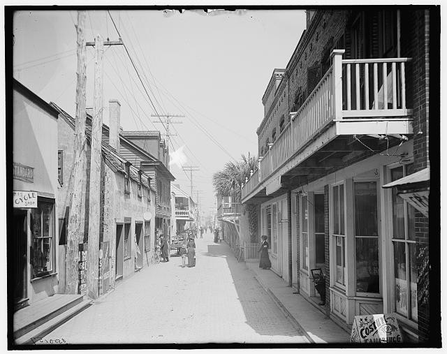 Photo:St. Augustine Fla. St. George St. 1900s Street Scene Shops