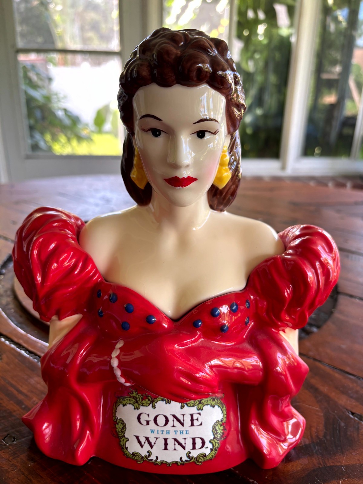 Westland Giftware Gone with The Wind Scarlett Cookie Jar Multicolor No Box