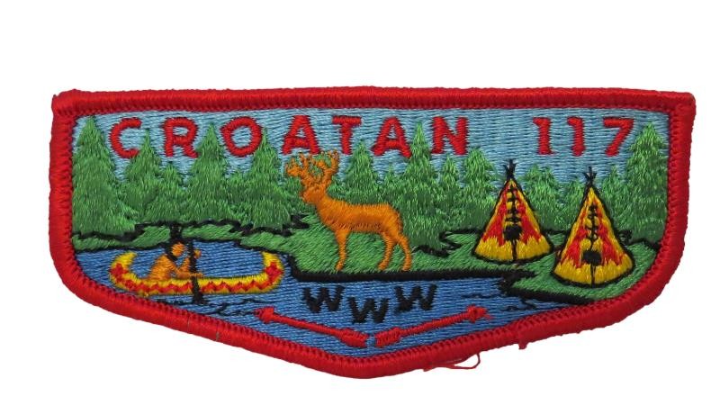 Croatan Lodge 117 East Carolina Council NC S1b Flap Red Bdr Croatan Lodge 117 East Carolina Council NC S1b Flap Red Bdr