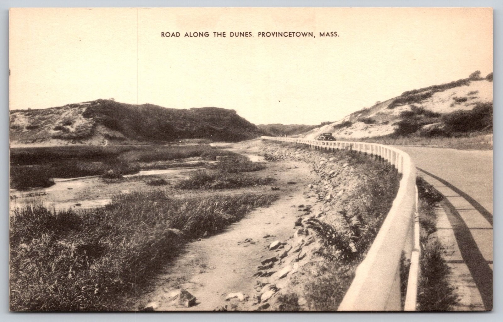 Provincetown Massachusetts Road Along the Dunes Postcard PC243 Provincetown Massachusetts Road Along the Dunes Postcard PC243