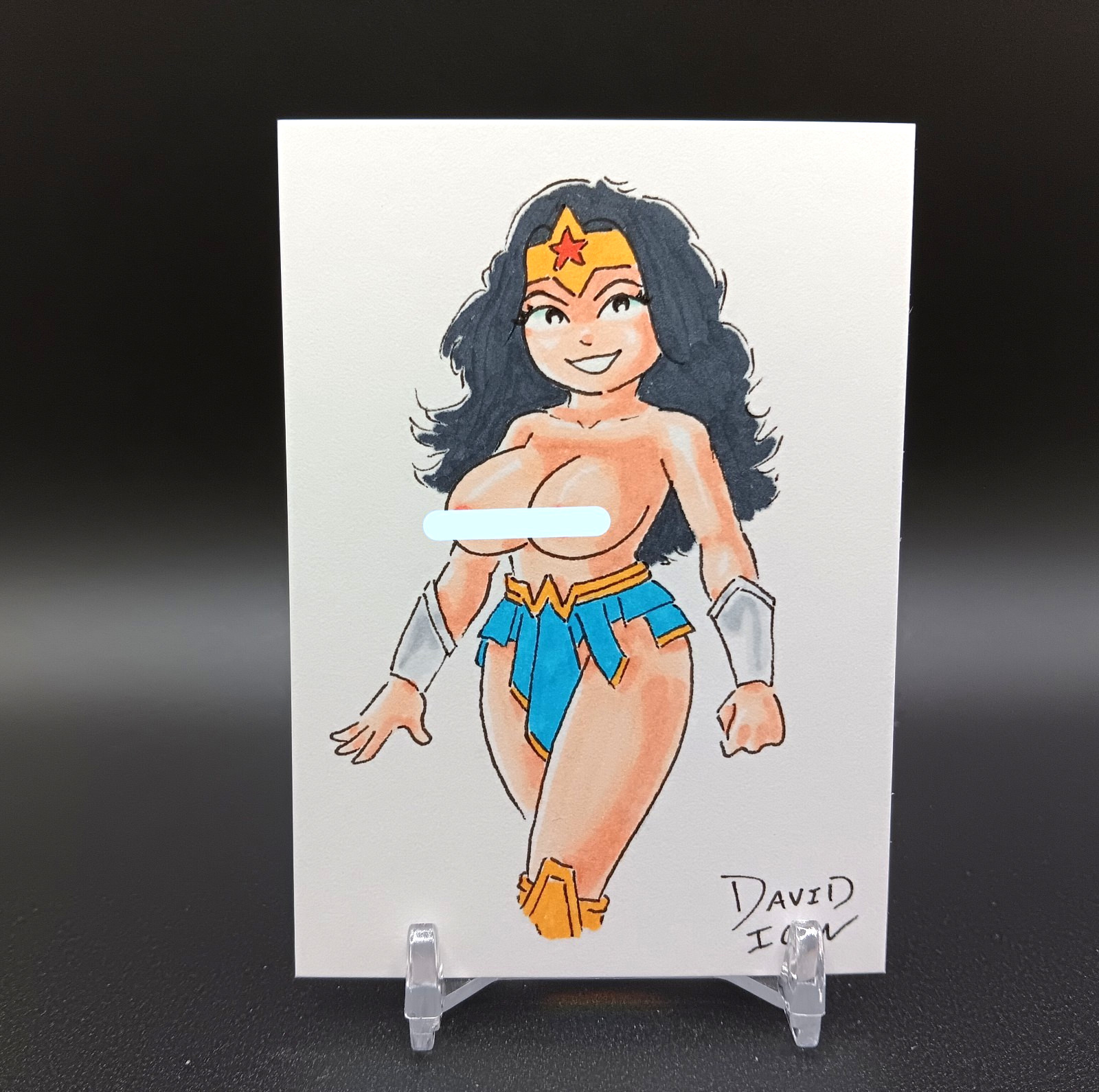 Original WONDER WOMAN Artist Sketch Card 1/1 David Icon - PSC - ACEO - ATC Pinup Original WONDER WOMAN Artist Sketch Card 1/1 David Icon - PSC - ACEO - ATC Pinup