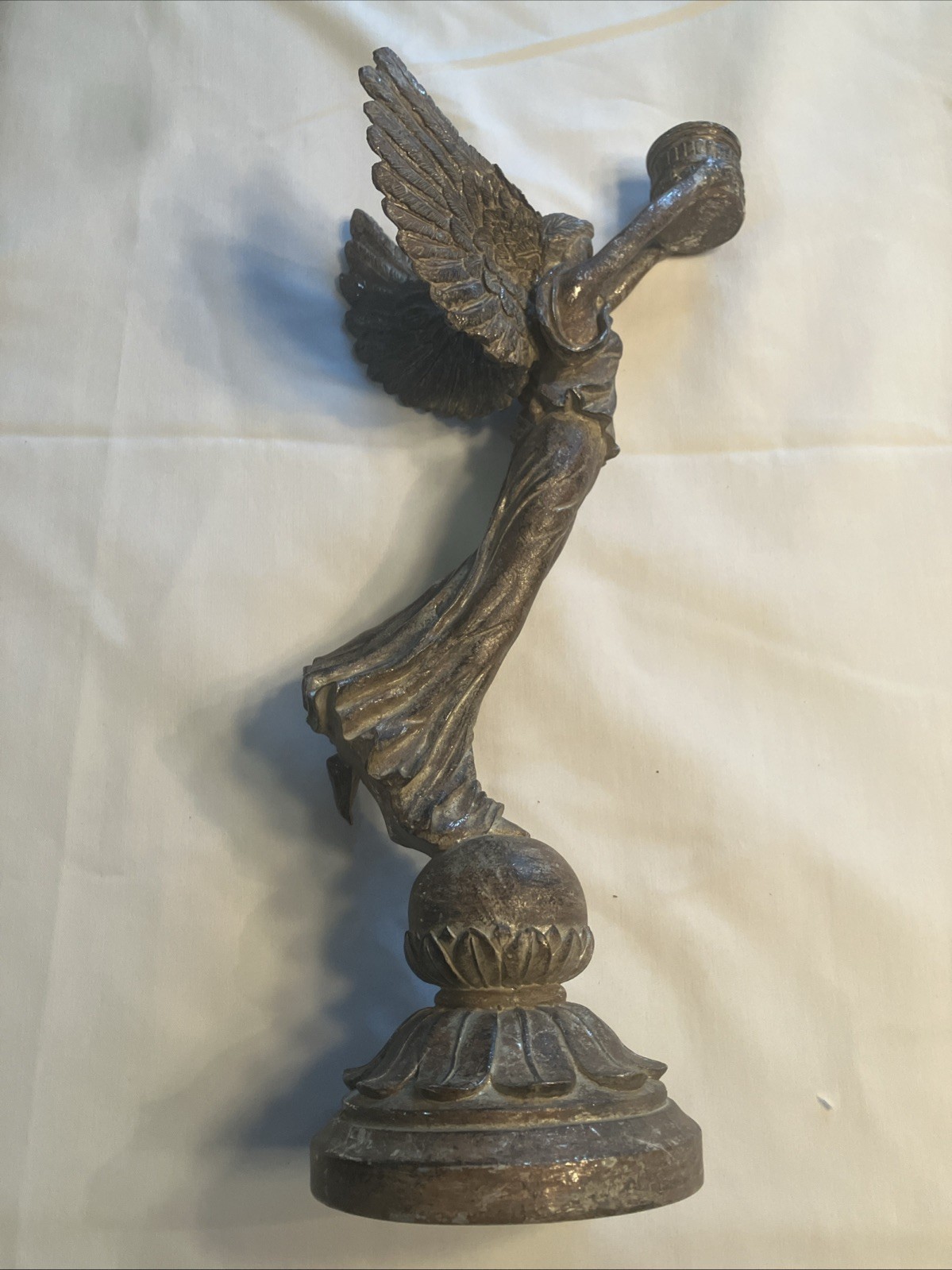 Vintage Winged Victory / Angel composition candle holder Vintage Winged Victory / Angel composition candle holder