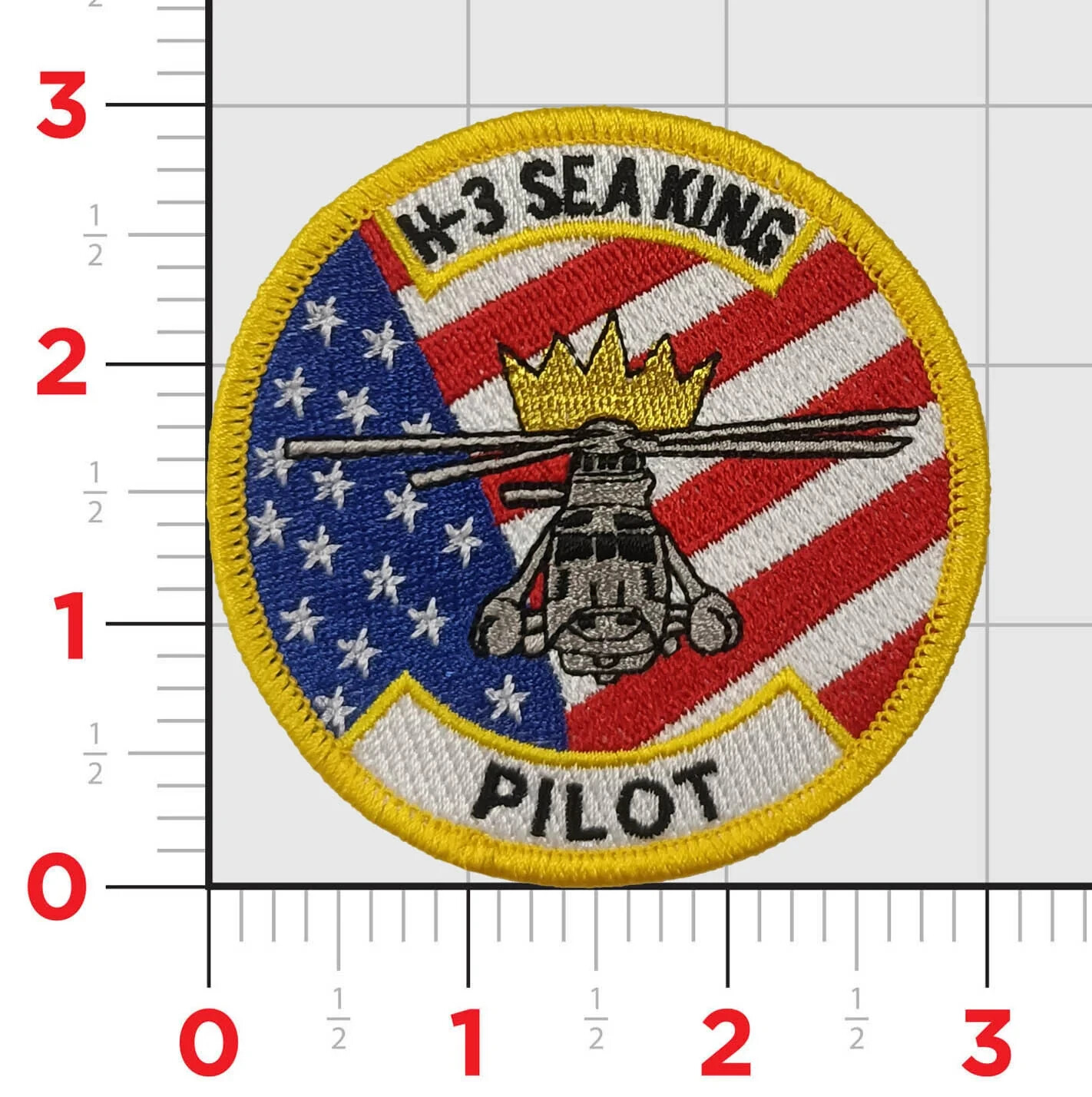 H-3 SEA KING PILOT EMBROIDERED PATCH H-3 SEA KING PILOT EMBROIDERED PATCH