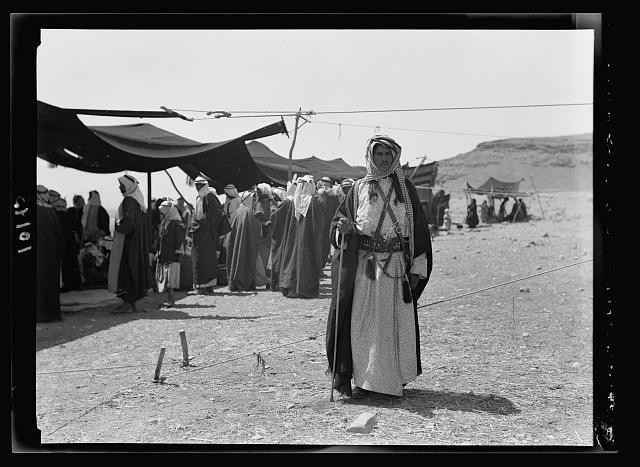 Photo:Shunet Nimrin Jordan Majid Pacha Sheik of Adwan at Tent Camp 1930s