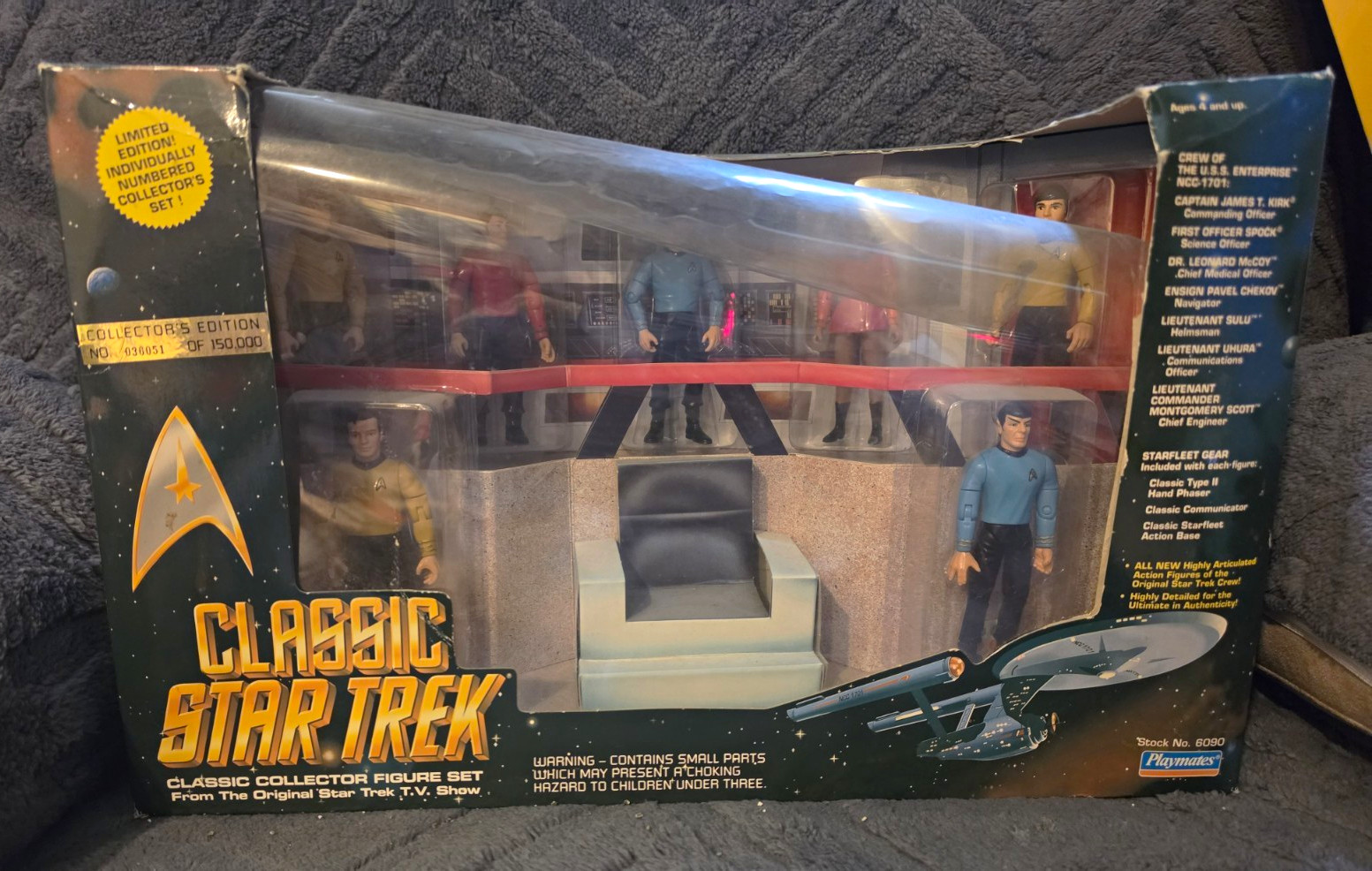 1993 Playmates Classic Star Trek Bridge Collector Figure Set #6090 Limited Editi
