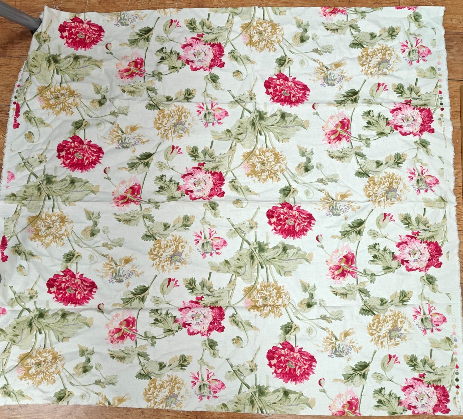 Vintage Laura Ashley 1998 Floral Fabric Cotton Fabric Remnant