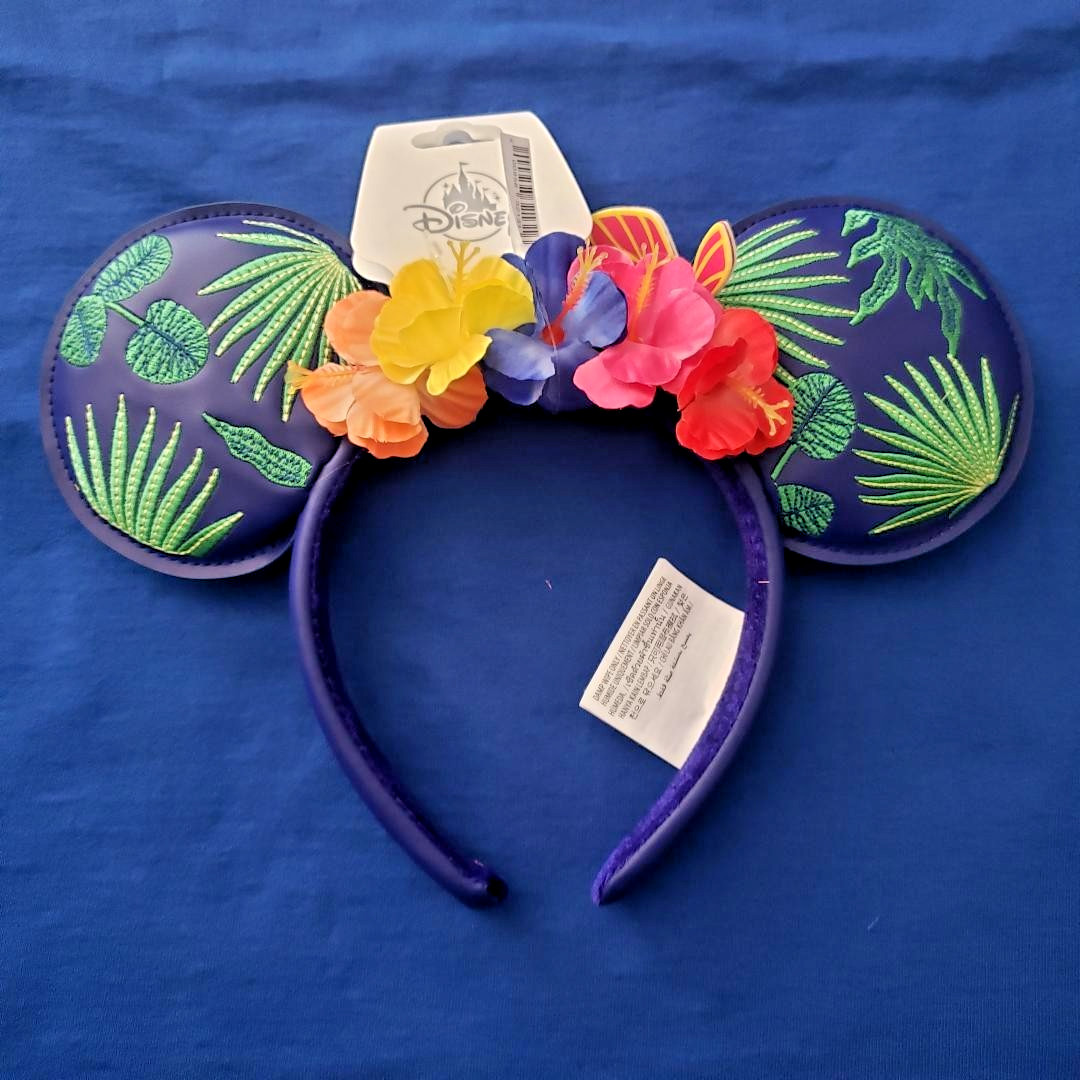 Disney Parks Encanto Floral Butterfly Embroidered Leaves Adult Headband Ears