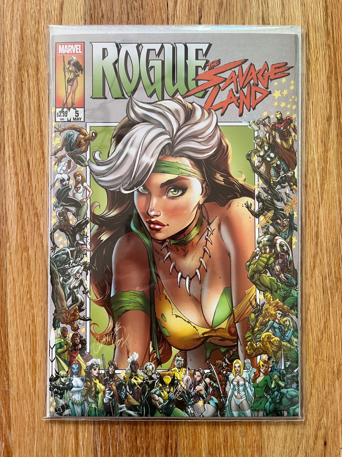 Rogue The Savage Land #5 J Scott Campbell Border Variant B X-Men LTD 2000