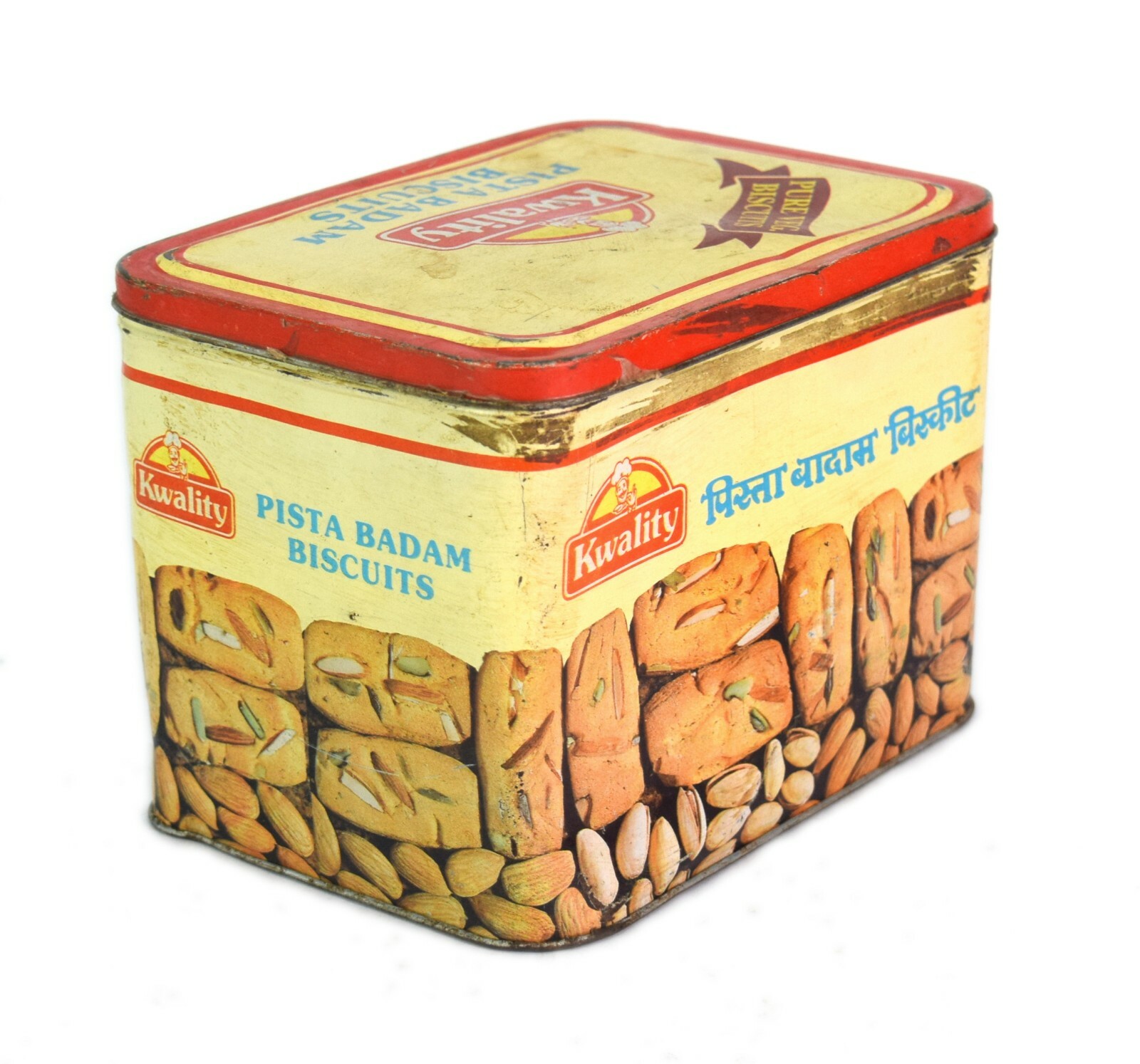 Vintage Kwality Bakers Advertisement Empty Tin Box – Old Trinket Tin Box. i2-312