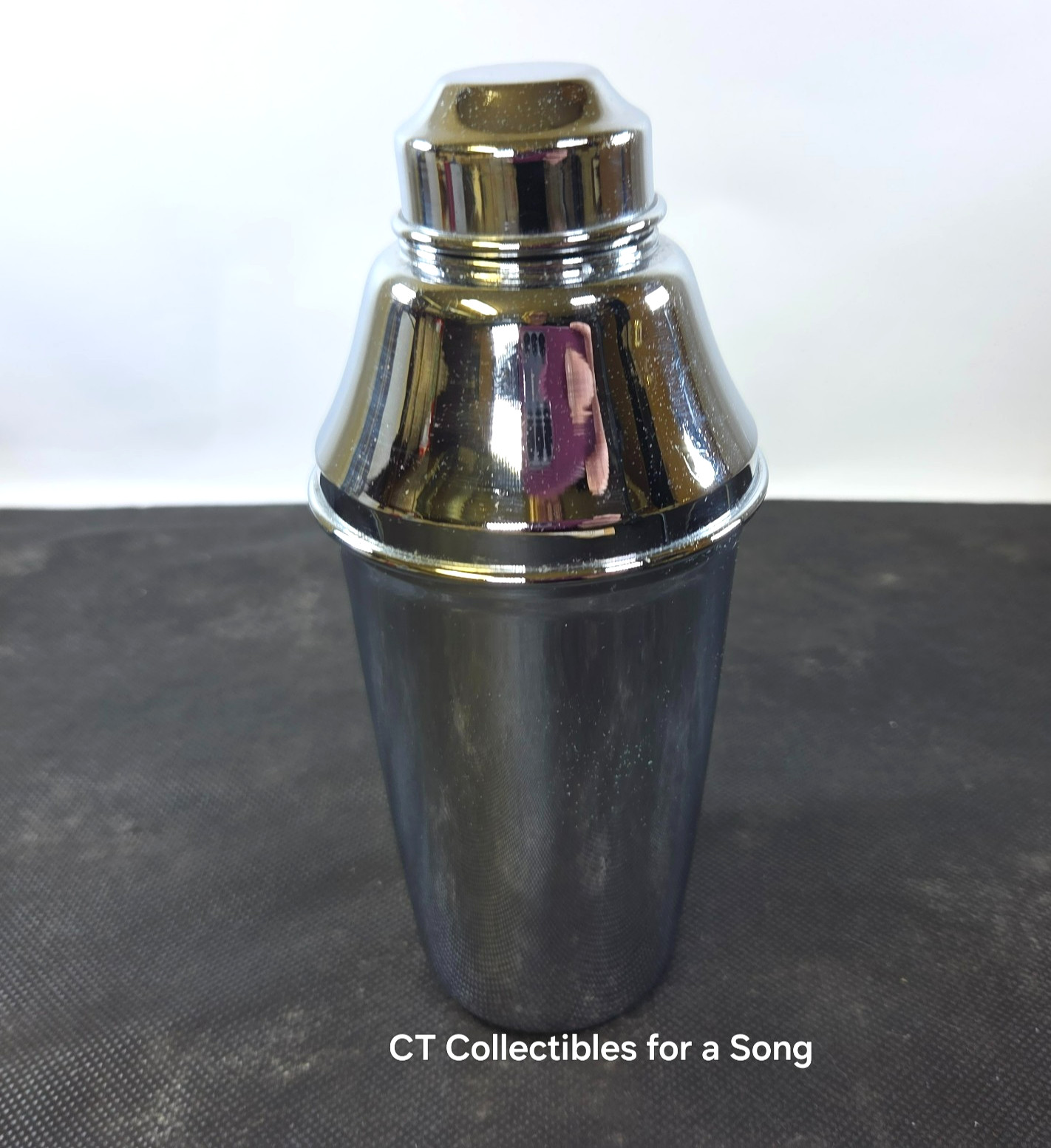 VTG Italian ALFRA Chrome Cocktail Shaker Stainless Steel 8 1/2
