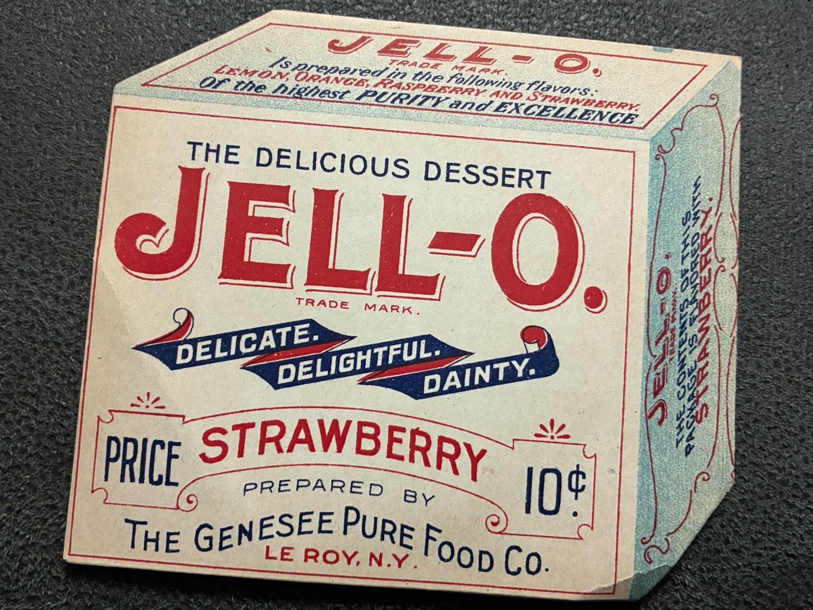 Early 1900’s JELL-O Advertising Strawberry Le Roy N Y Rare