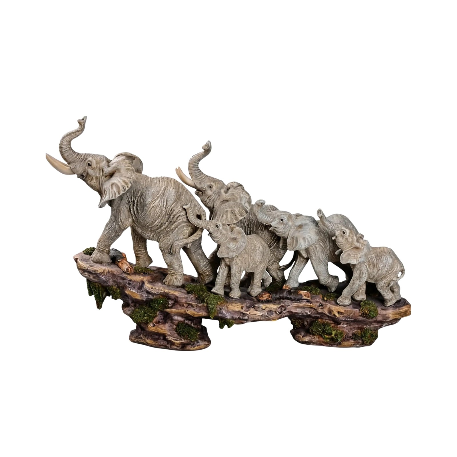 Comfy Hour 14 Inch Elephant Statue, African Family Figurine Comfy Hour 14 Inch Elephant Statue, African Family Figurine